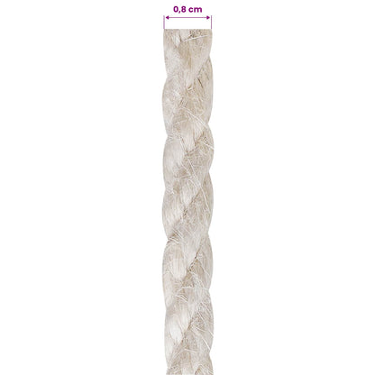 Jute Rope 8 mm White 100% Tossa jute