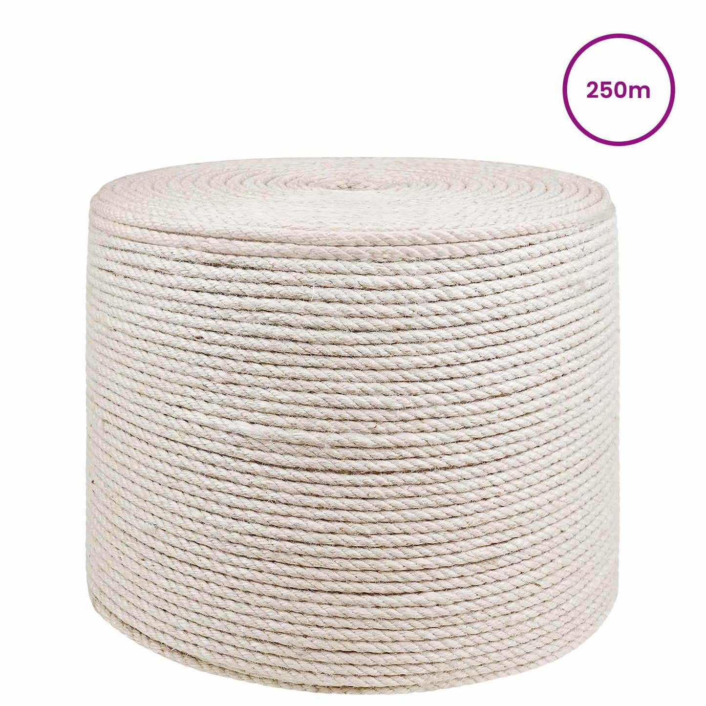 Jute Rope 8 mm White 100% Tossa jute