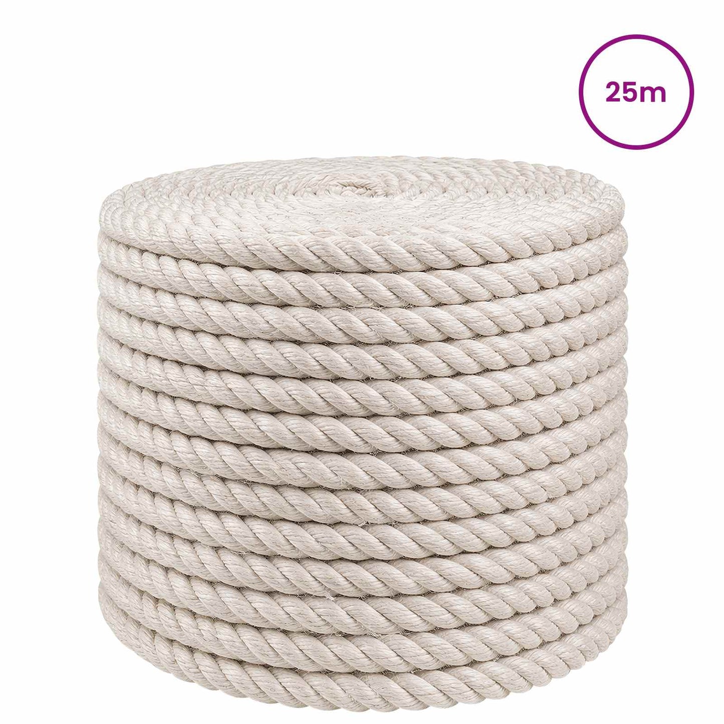 Jute Rope 12 White 100% Tossa jute