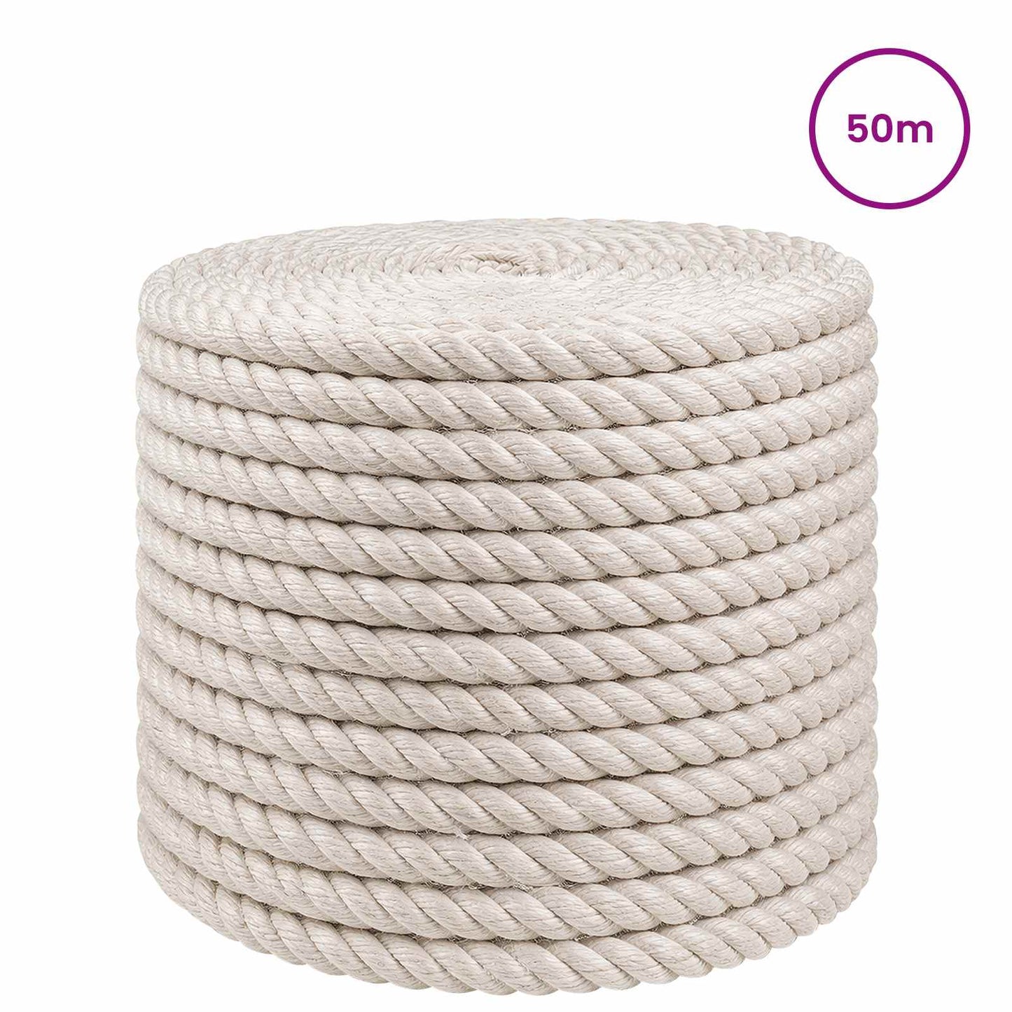 Jute Rope 14 White 100% Tossa jute