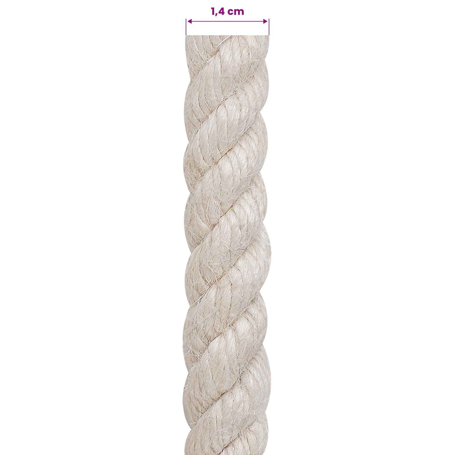 Jute Rope 14 mm White 100% Tossa jute