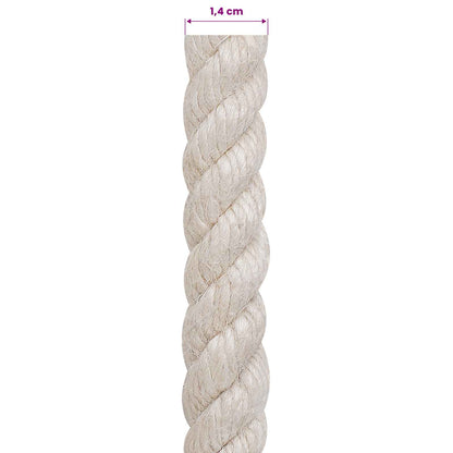Jute Rope 14 mm White 100% Tossa jute
