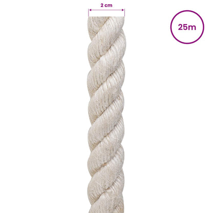 Jute Rope 20 mm White 100% Tossa jute
