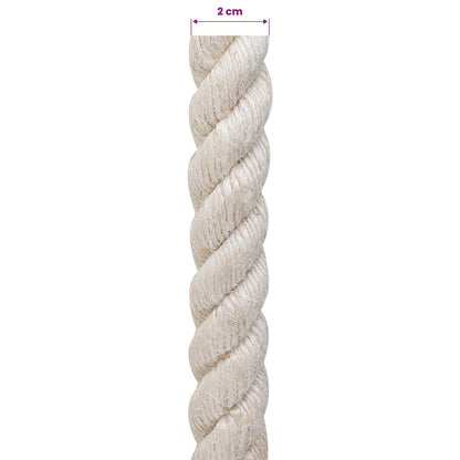 Jute Rope 20 White 100% Tossa jute