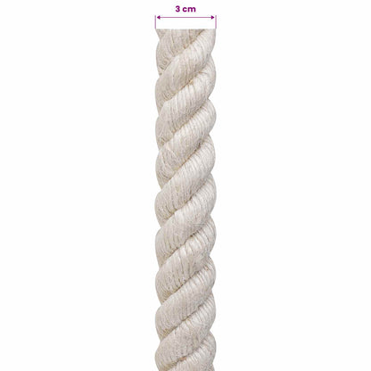 Jute Rope 30 mm White 100% Tossa jute