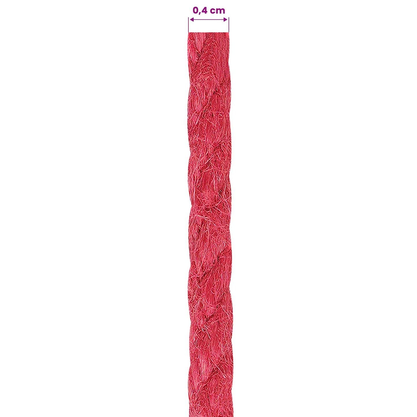 Jute Rope Red 100% Tossa jute