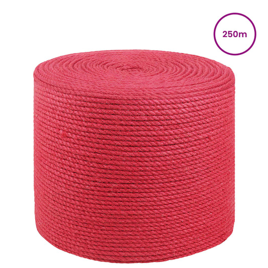 4 mm Red 100% Tossa jute