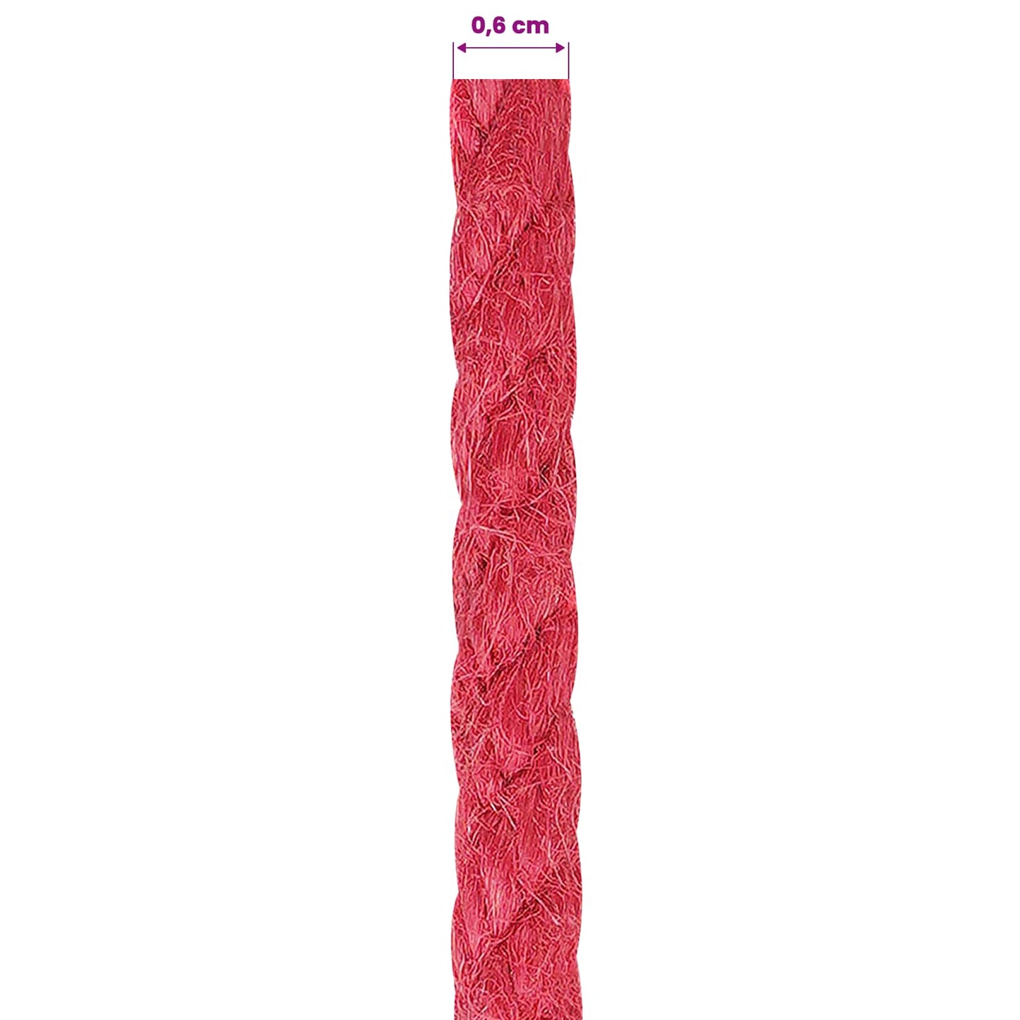 Jute Rope Red 100% Tossa jute