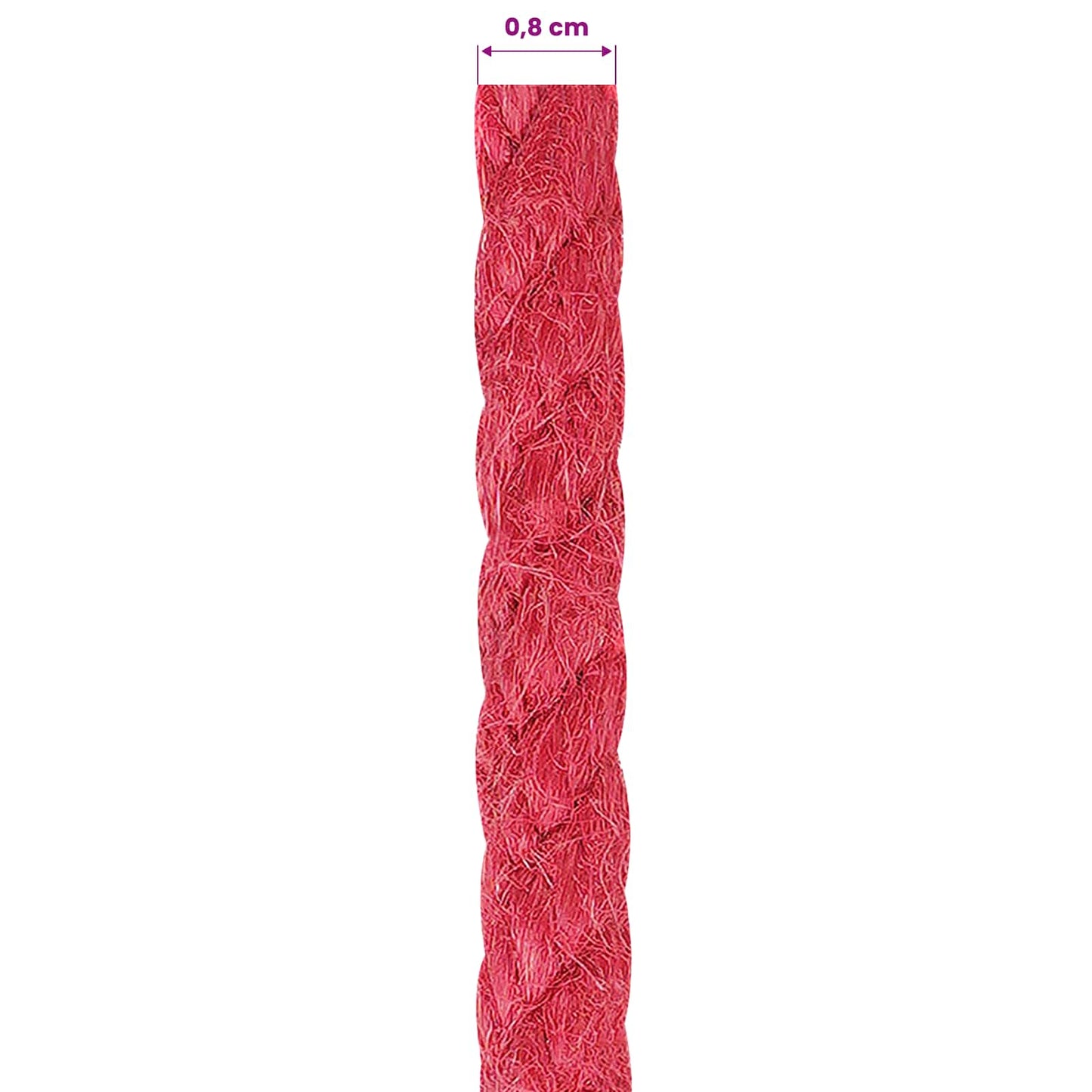 Jute Rope Red 100% Tossa jute