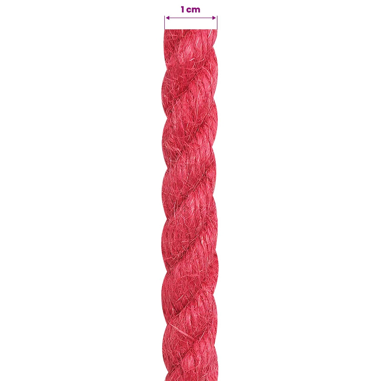 Jute Rope Red 100% Tossa jute