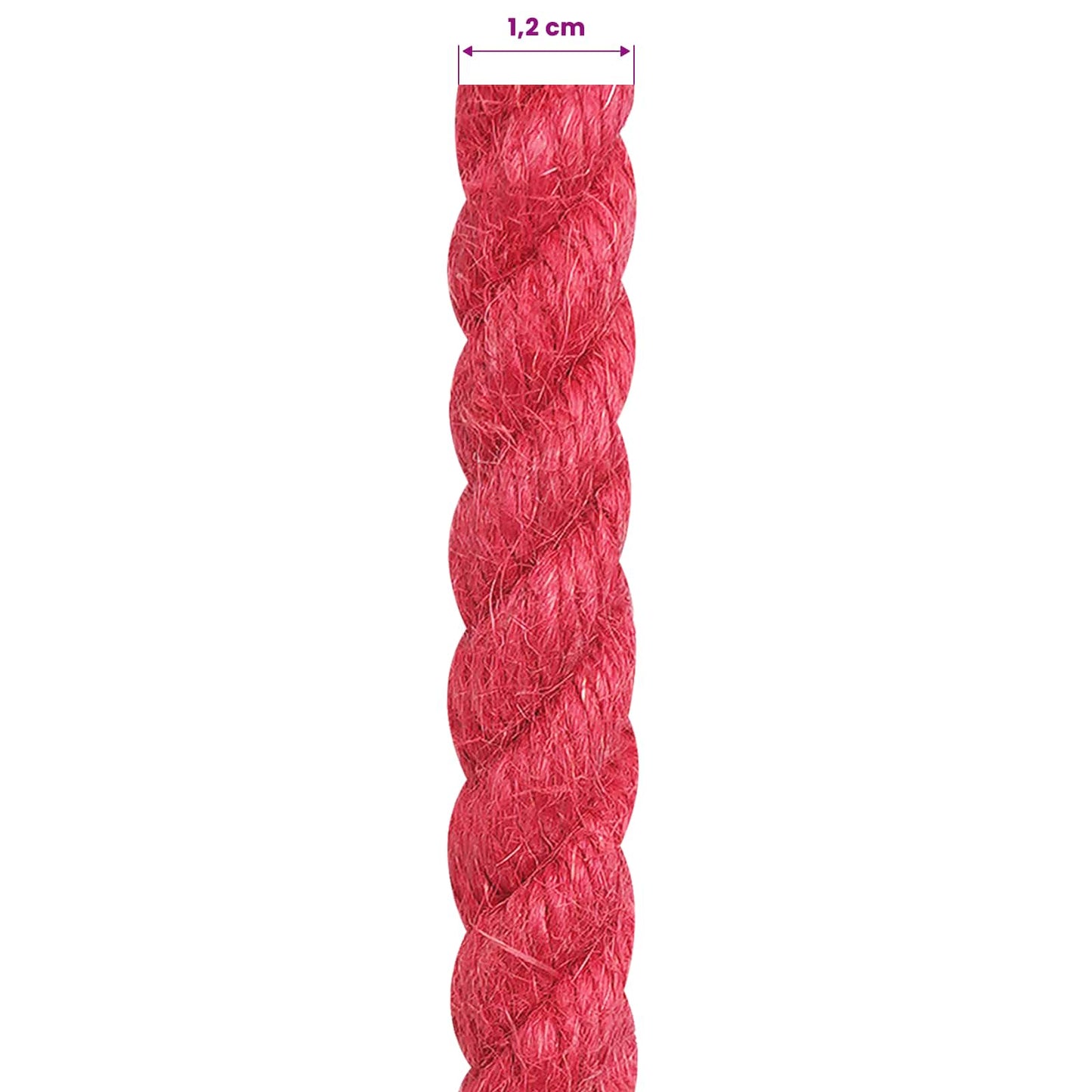 Jute Rope Red 100% Tossa jute