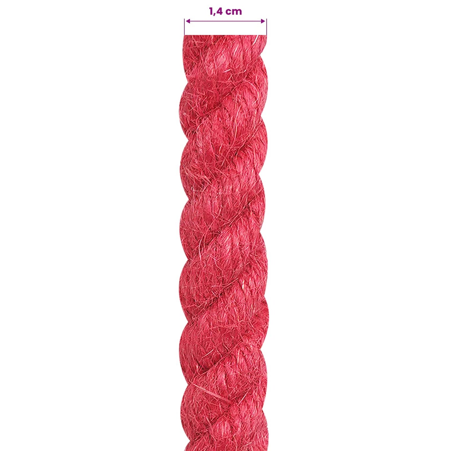 Jute Rope Red 100% Tossa jute