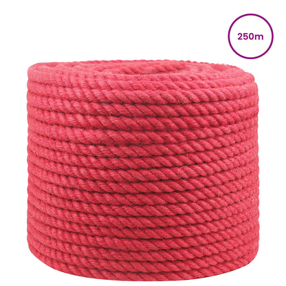 Jute Rope 14 mm Red 100% Tossa jute