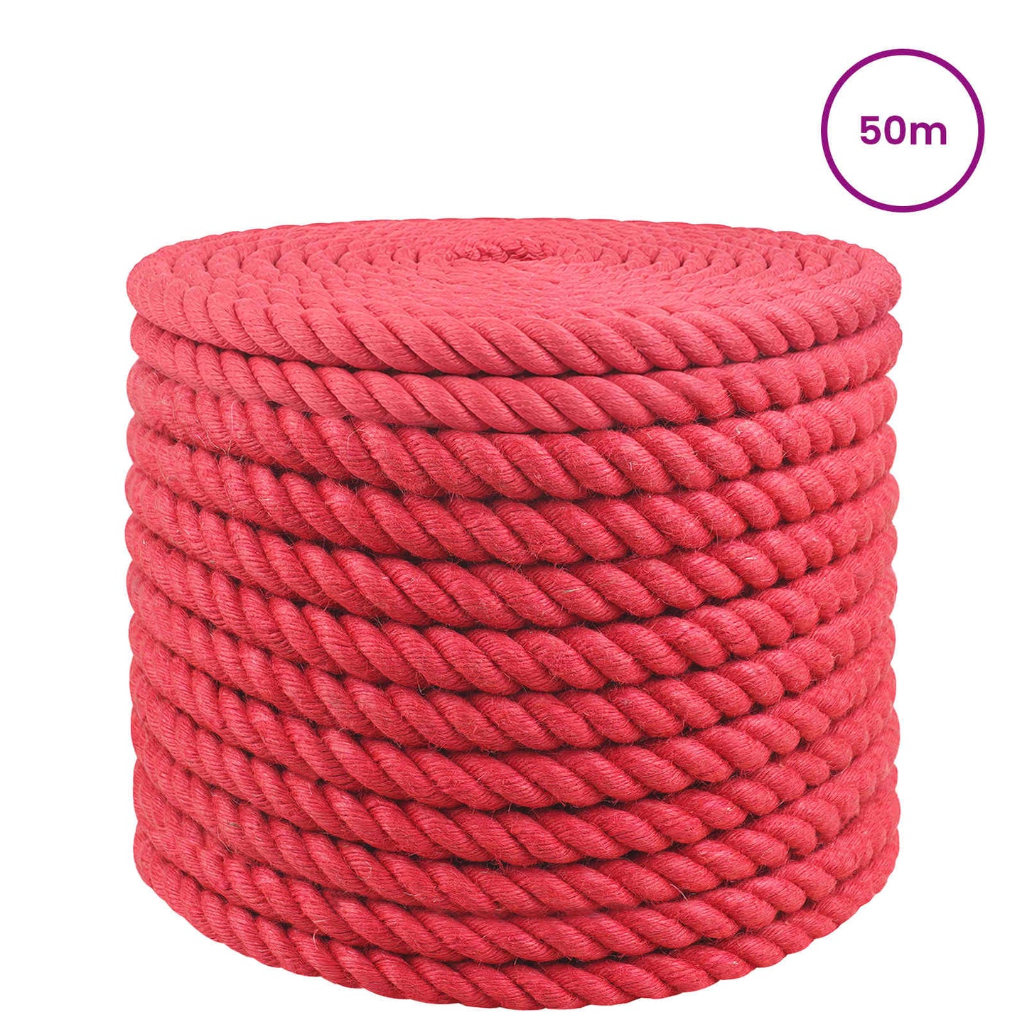 Jute Rope Red 100% Tossa jute