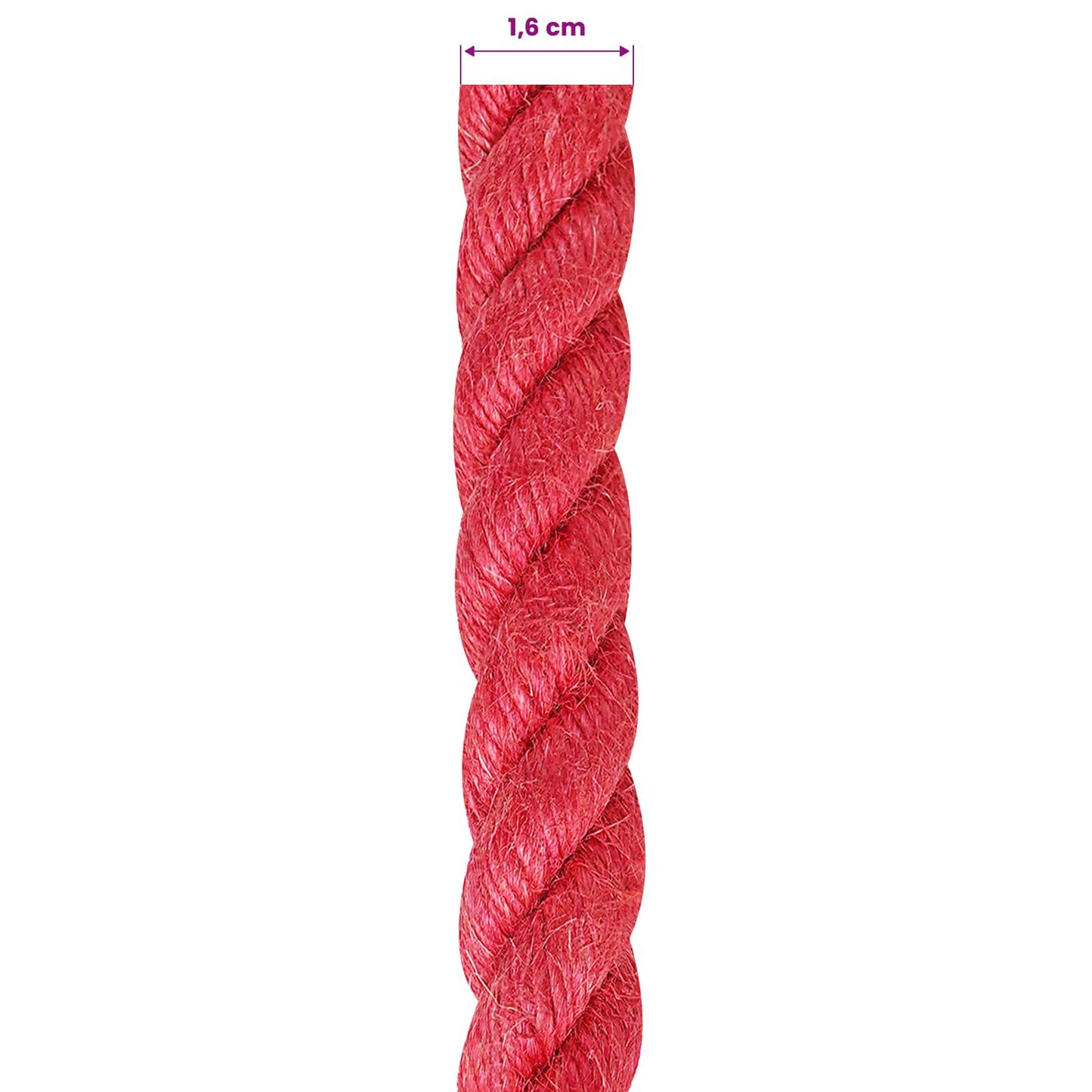 Jute Rope Red 100% Tossa jute