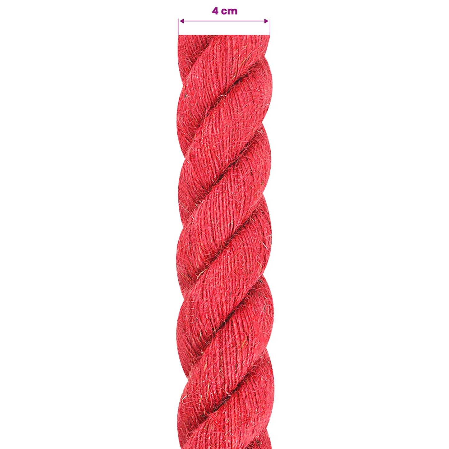 Jute Rope Red 100% Tossa jute