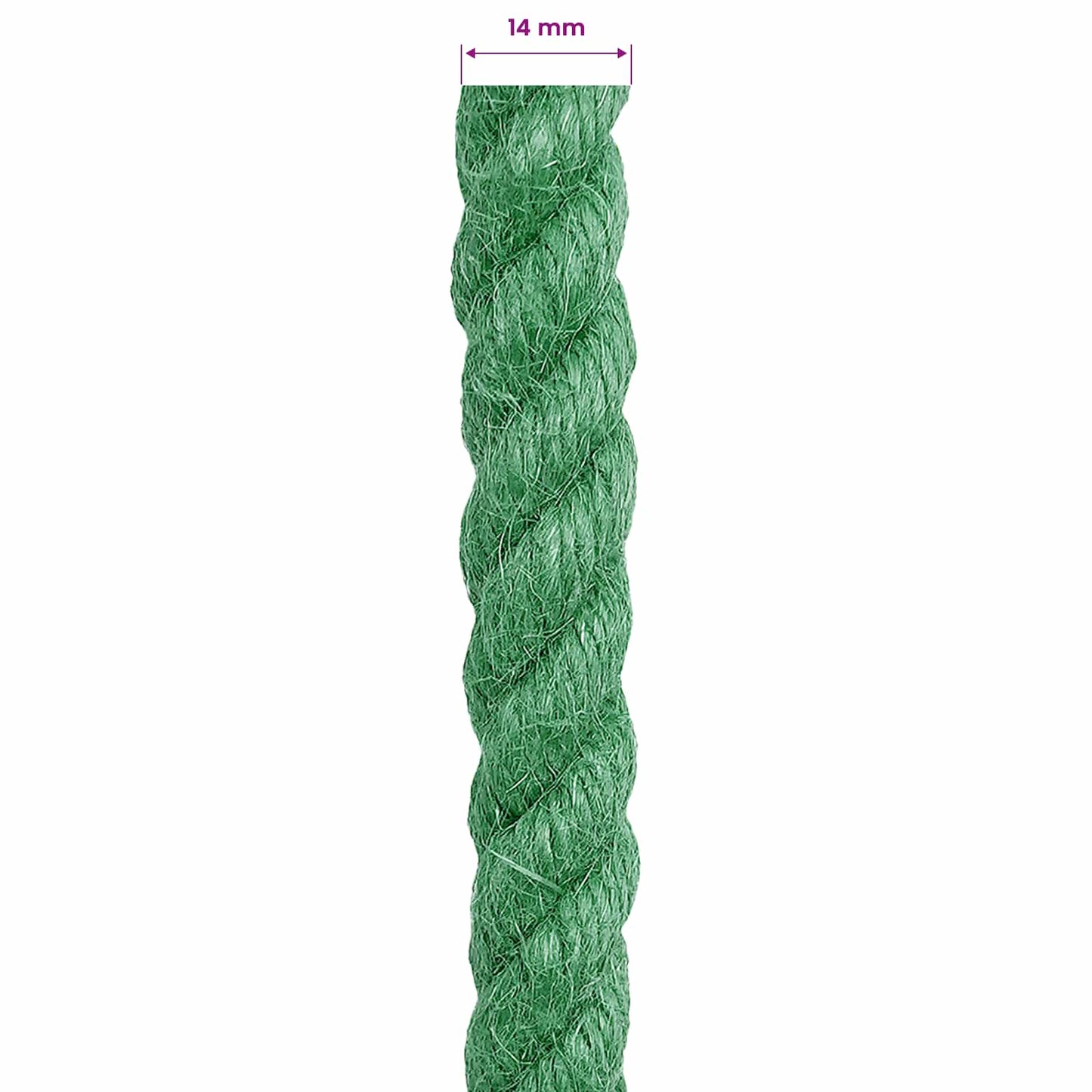 Jute Rope Green 100% Tossa jute