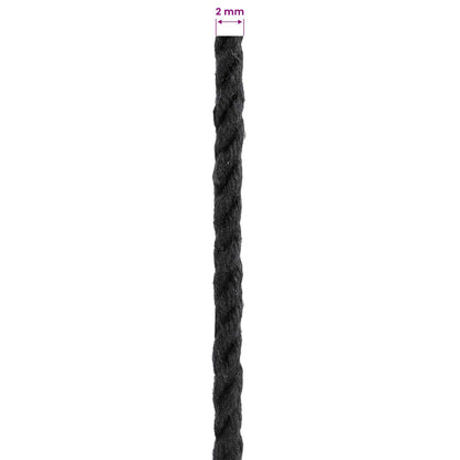 Rope 2 pcs Black Cotton