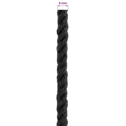 Rope Black 0.6 x 0.6 x 10000 cm Cotton