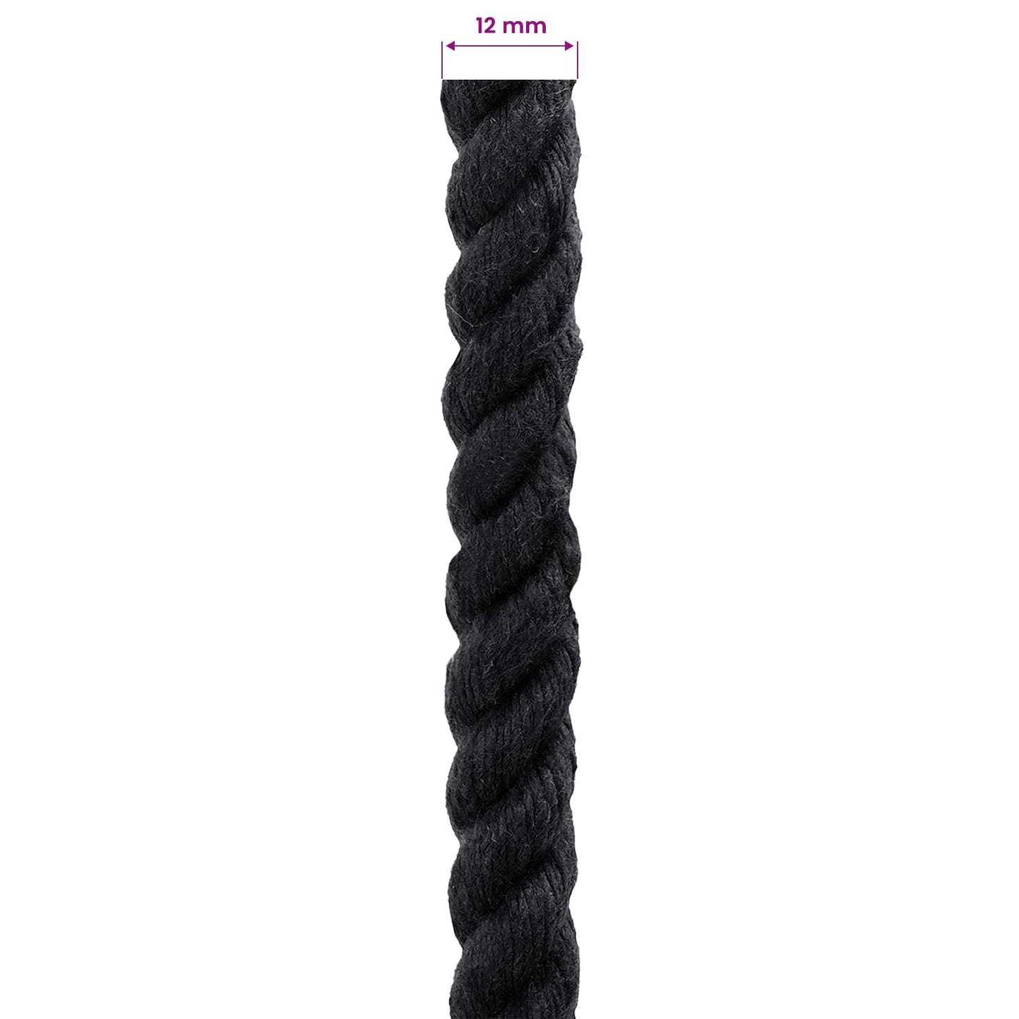Rope Black 1.2 x 1.2 x 25000 cm Cotton