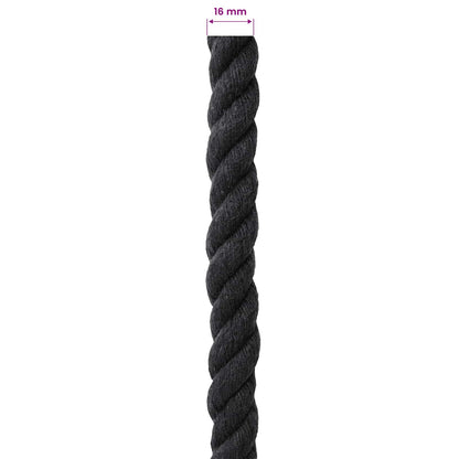 Rope Black 1.6 x 1.6 x 5000 cm Cotton
