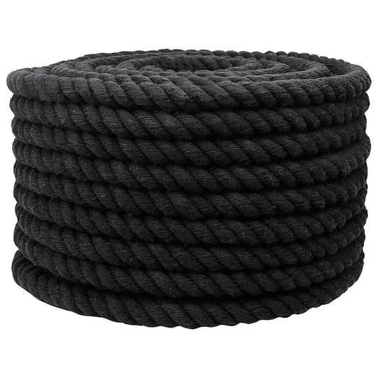 Cotton Rope 20 mm 50 m Black 100% Cotton
