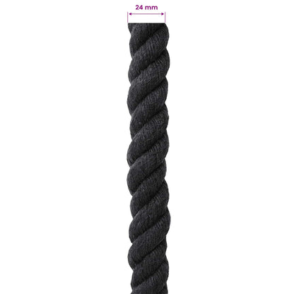 Cotton Rope 24 mm 25 m Black 100% Cotton