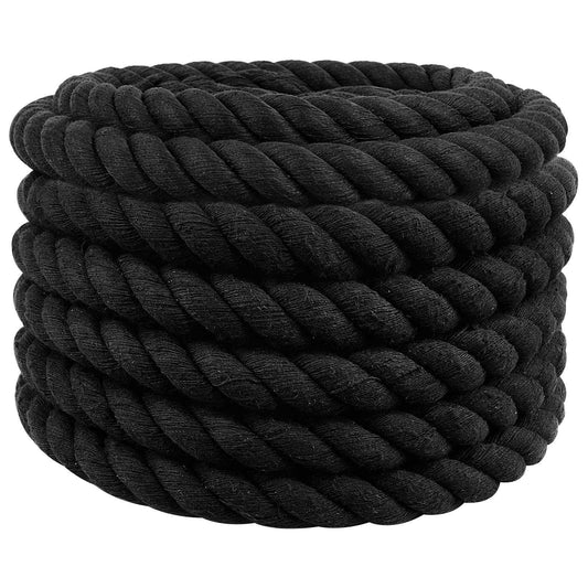 Cotton Rope 30 mm 50 m Black 100% Cotton