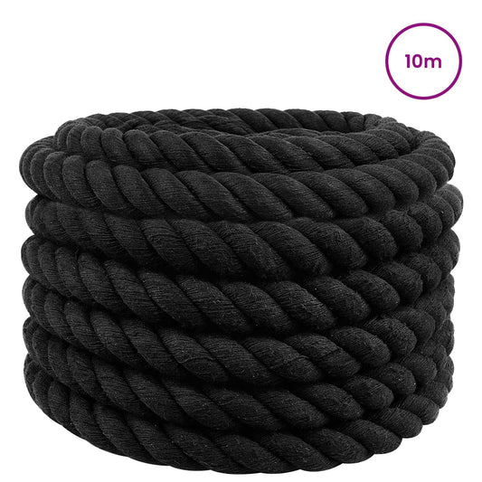 Cotton Rope 36 mm 10 m Black 100% Cotton