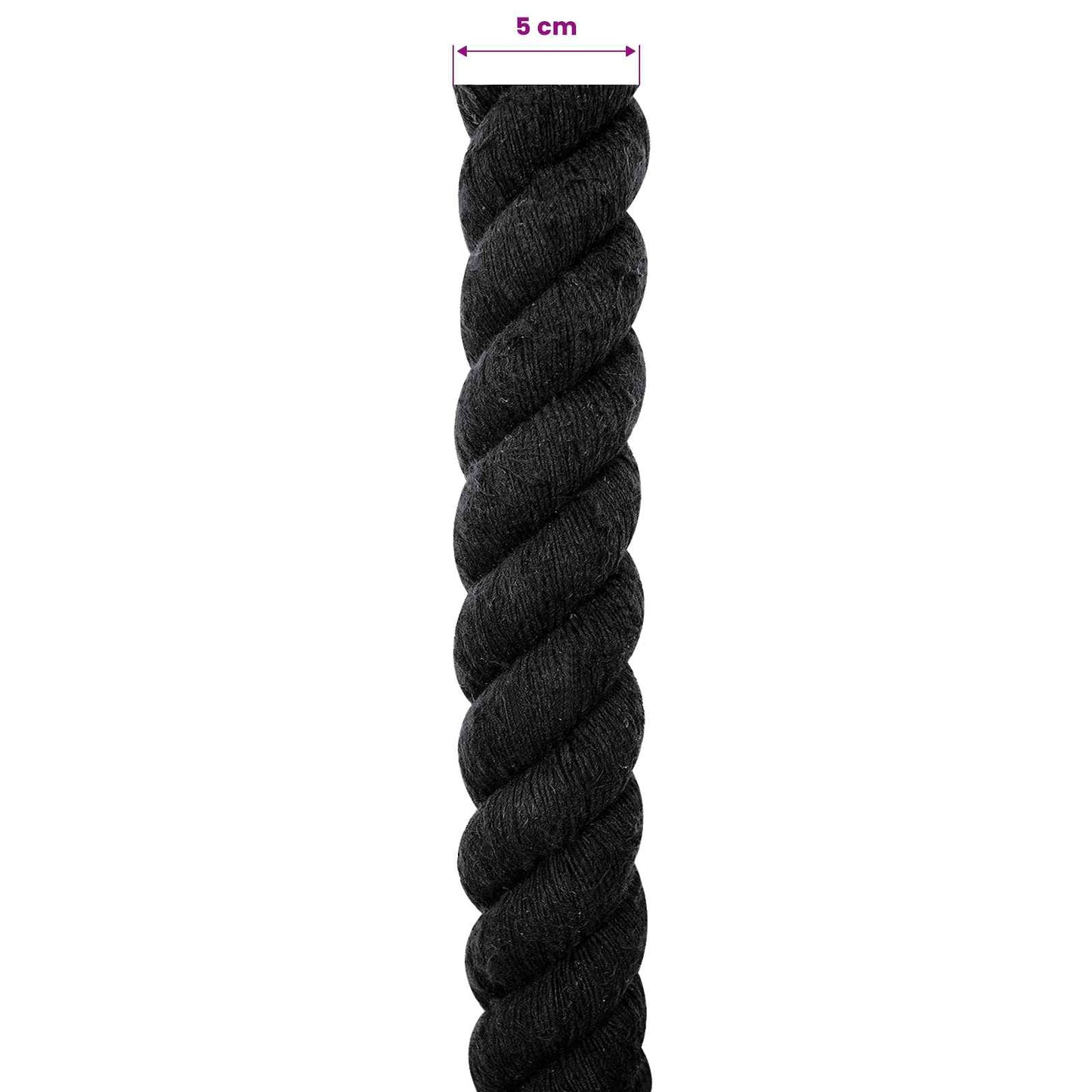 Rope Black 5 x 5 x 500 cm Cotton