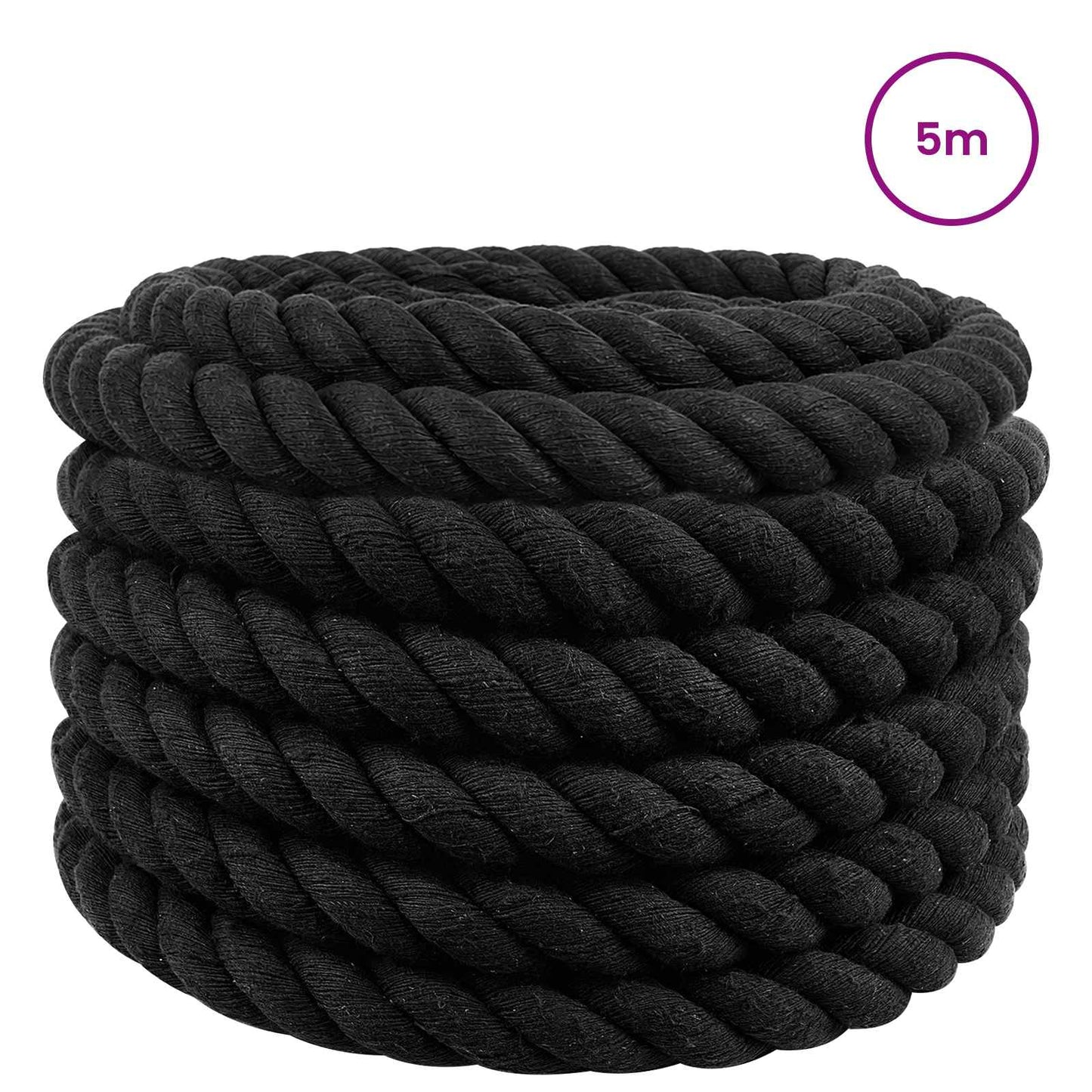 Rope Black 5 x 5 x 500 cm Cotton