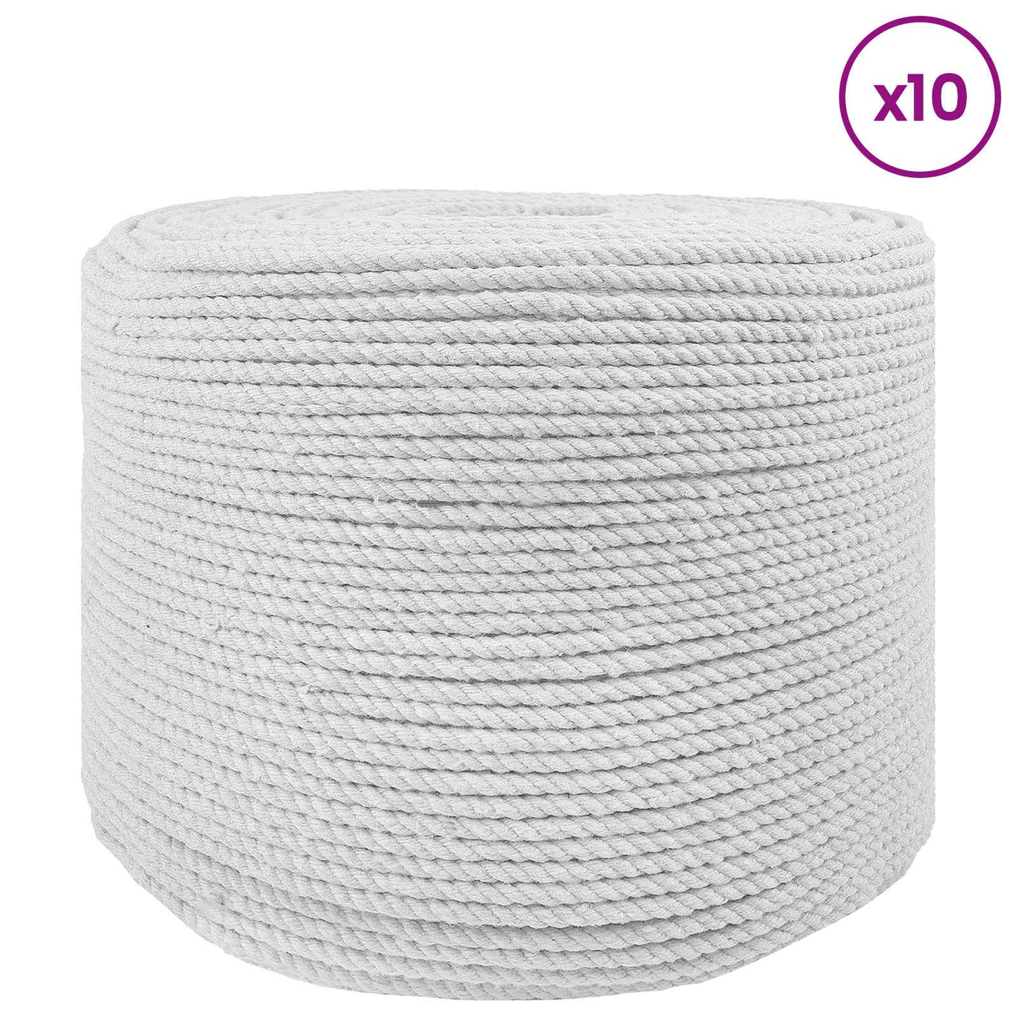 Cotton Twine 10 pcs 2 mm 100 m White 100% Cotton