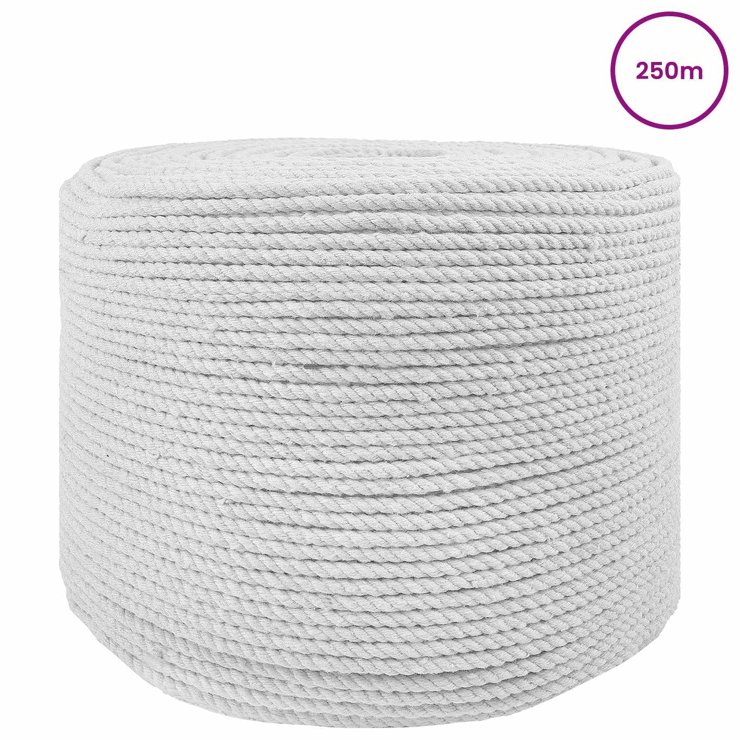 Cotton Twine 4 mm 250 m White 100% Cotton