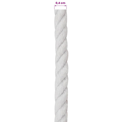 Cotton Twine 4 mm 500 m White 100% Cotton