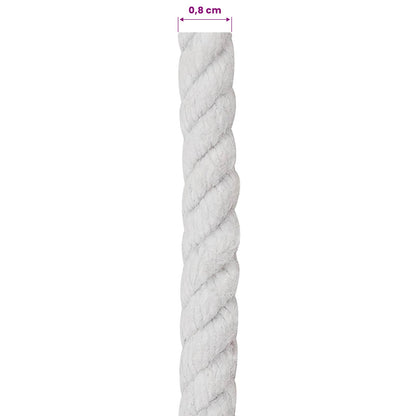 Cotton Rope 8 mm 100 m White 100% Cotton