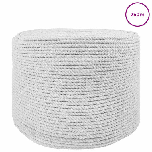 Cotton Rope 8 mm 250 m White 100% Cotton
