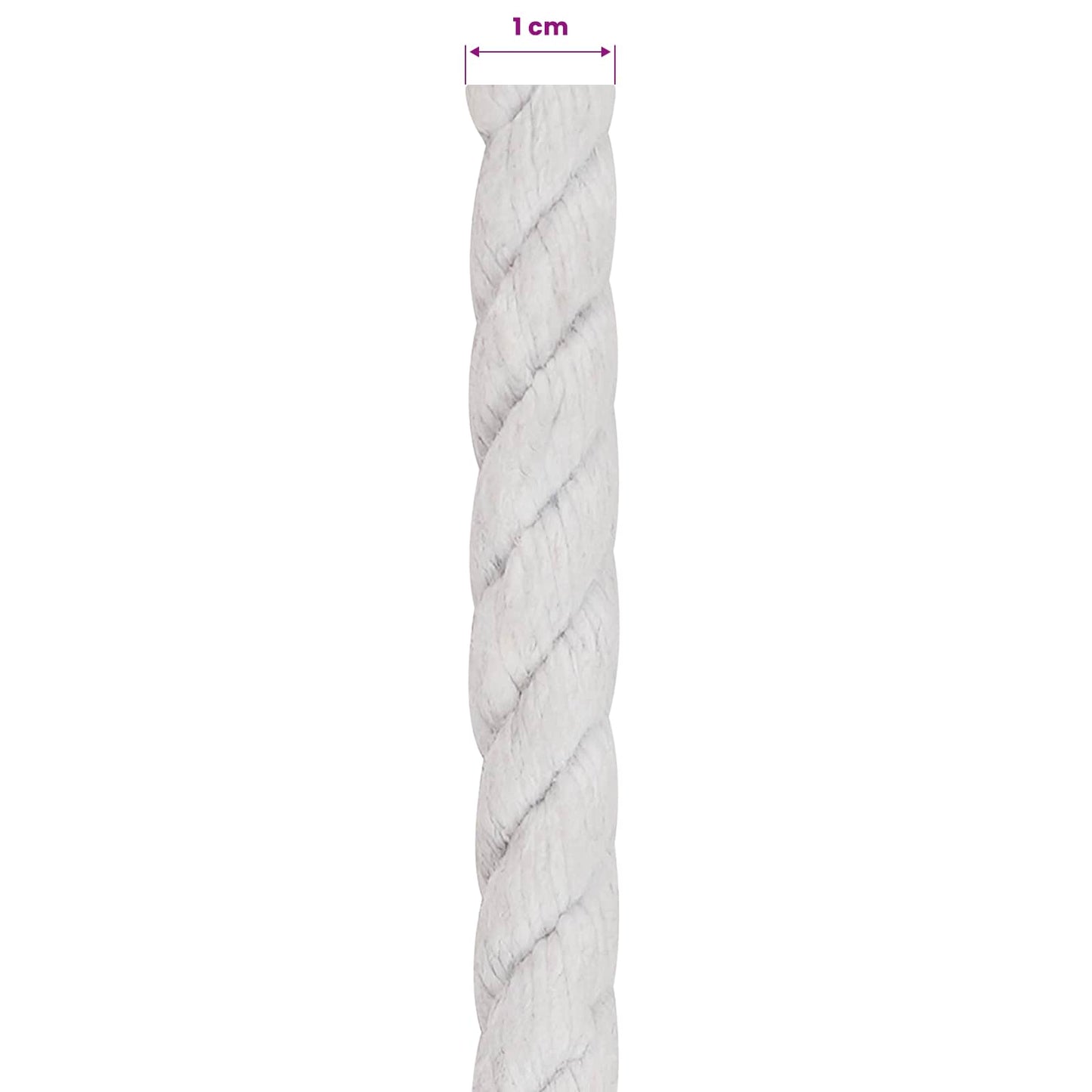 Cotton Rope 10 mm 250 m White 100% Cotton