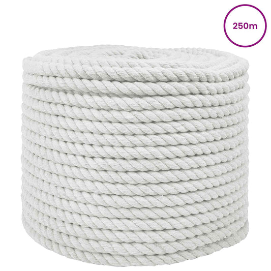 Cotton Rope 12 mm 250 m White 100% Cotton