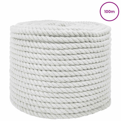 Cotton Rope 14 mm 100 m White 100% Cotton