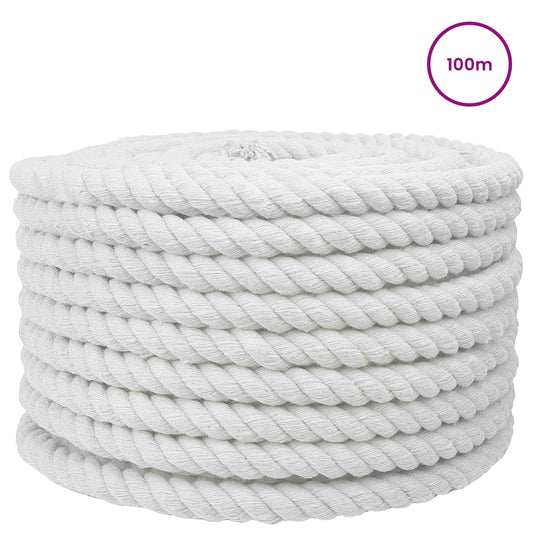 Cotton Rope 16 mm 100 m White 100% Cotton