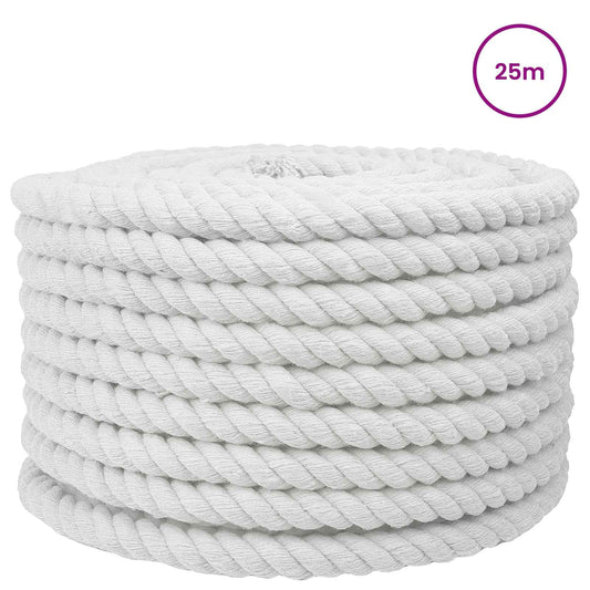 Cotton Rope 20 mm 25 m White 100% Cotton