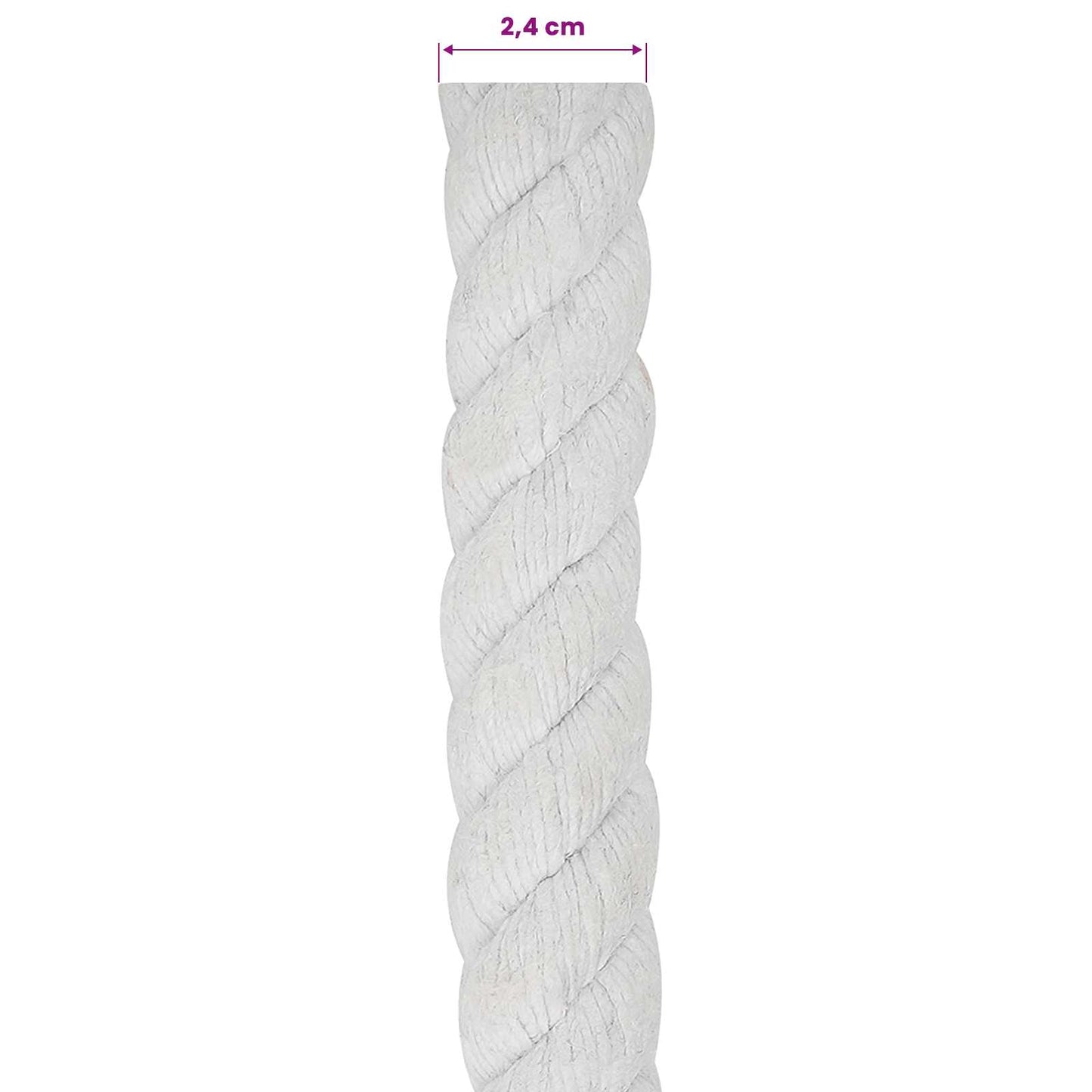 Rope White 2.4 x 2.4 x 5000 cm Cotton