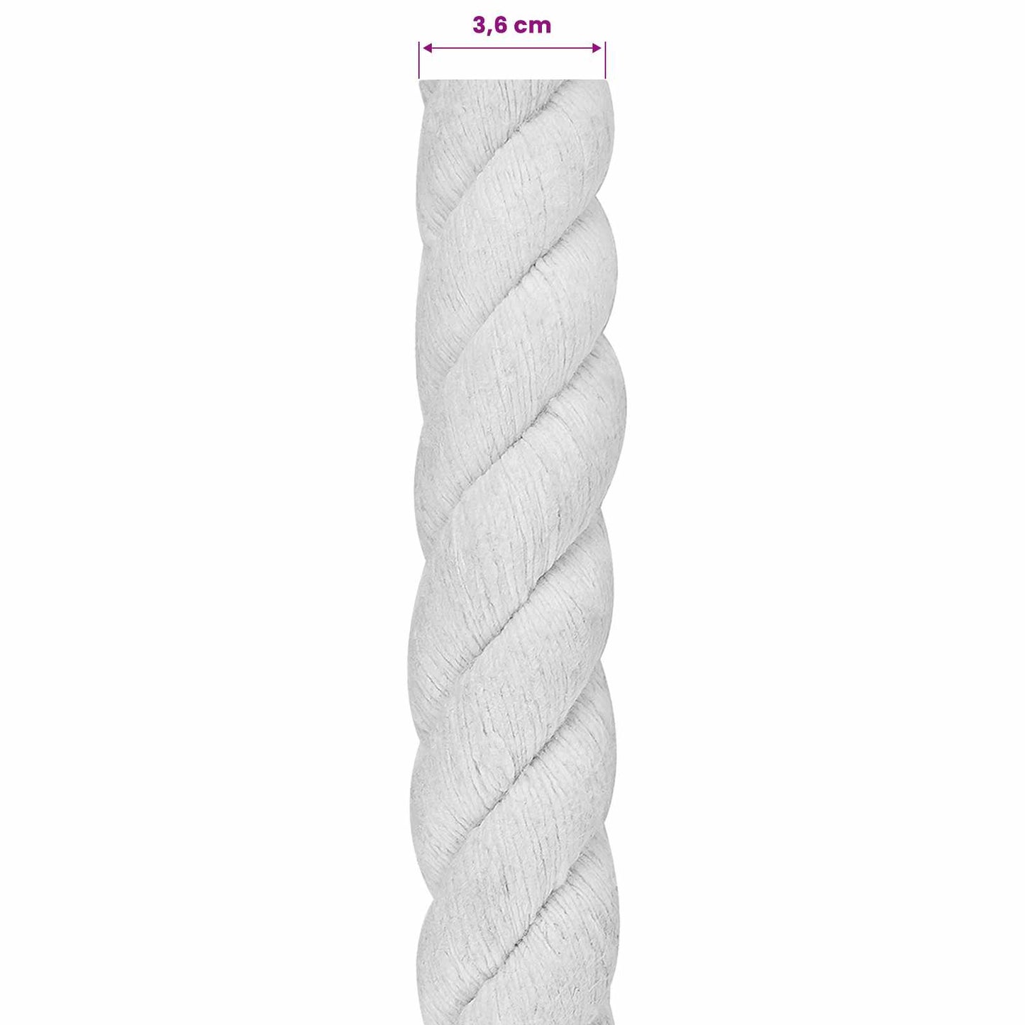 Cotton Rope 36 mm 25 m White 100% Cotton