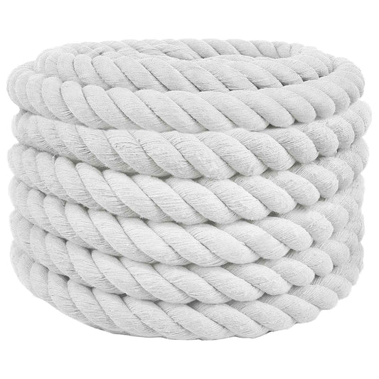 Cotton Rope 40 mm 10 m White 100% Cotton