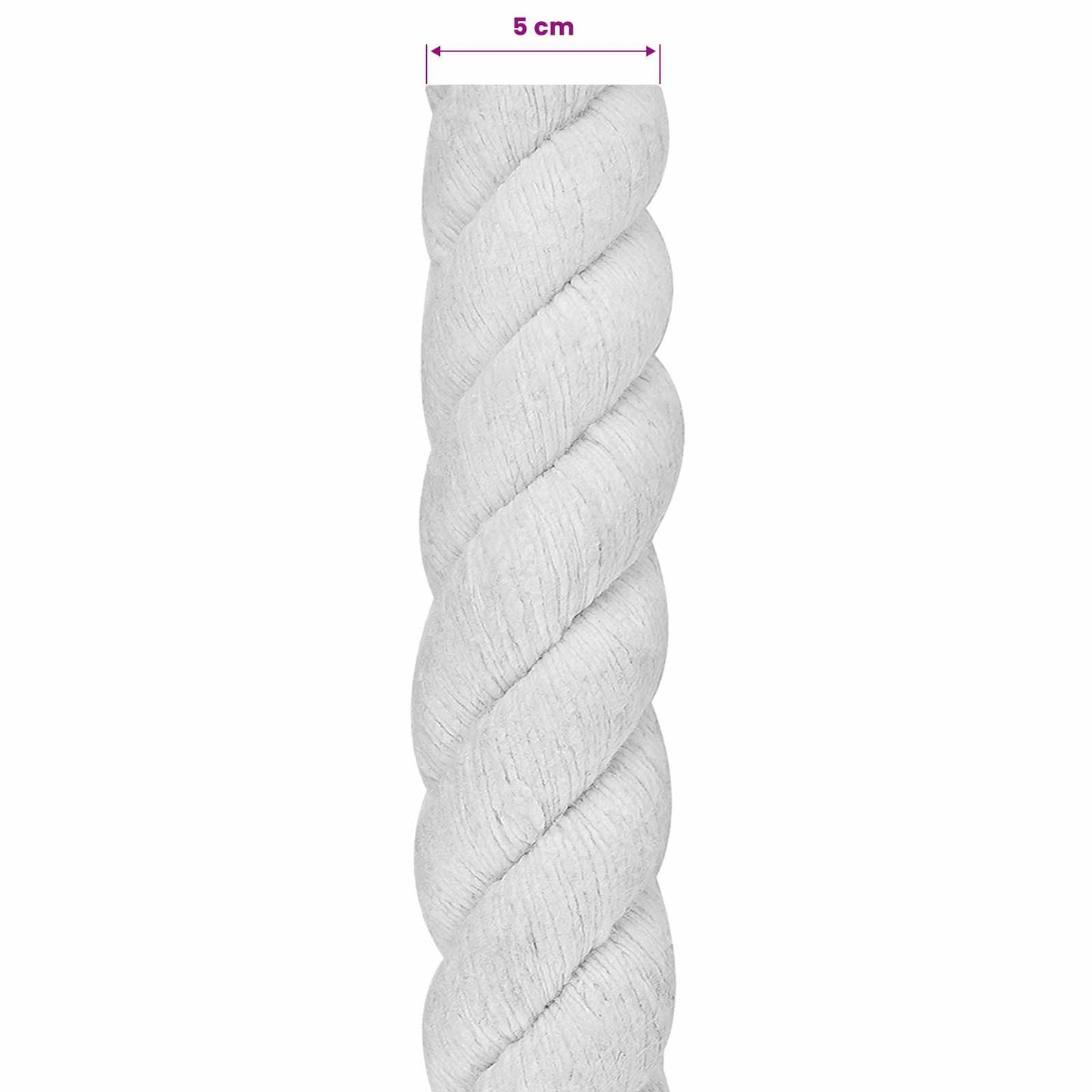 Cotton Rope 50 mm 5 m White 100% Cotton