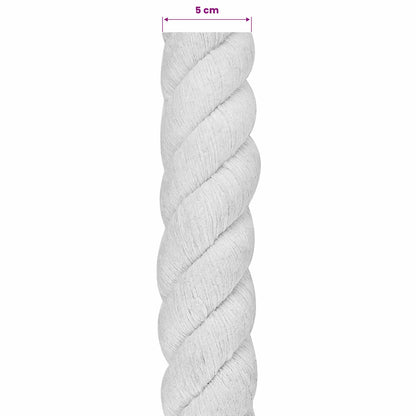 Cotton Rope 50 mm 10 m White 100% Cotton