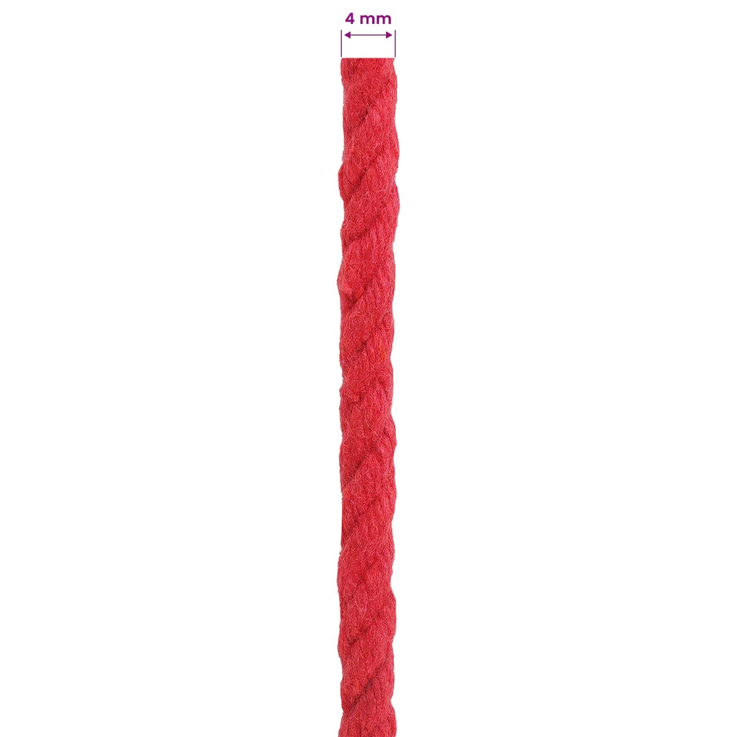 Rope Red 0.4 x 0.4 x 10000 cm Cotton