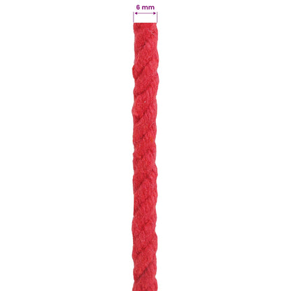 Rope Red 0.6 x 0.6 x 5000 cm Cotton