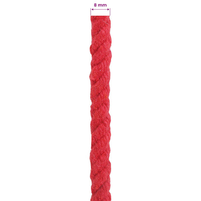 Rope Red 0.8 x 0.8 x 50000 cm Cotton