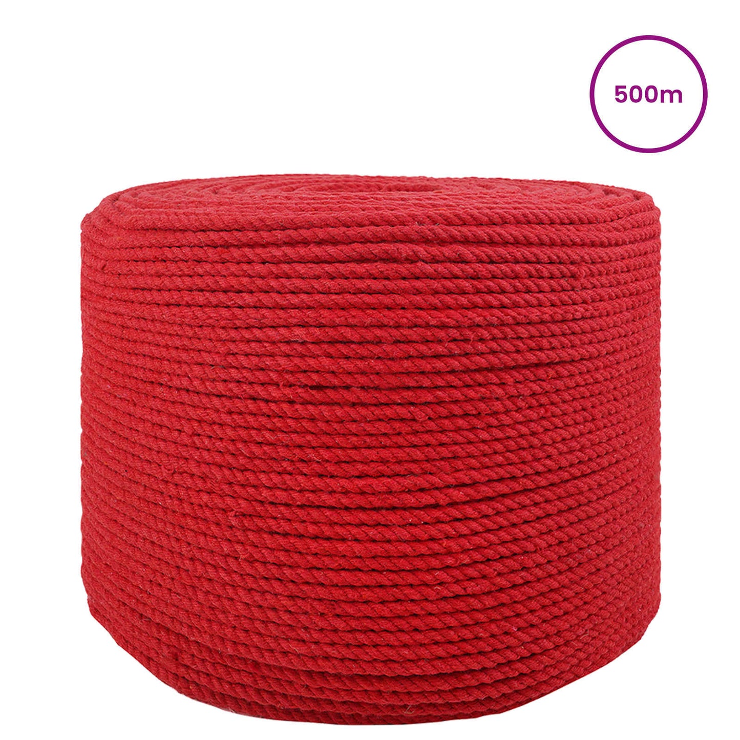 Rope Red 0.8 x 0.8 x 50000 cm Cotton